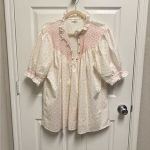 Dondolo Heart Smocked Blouse